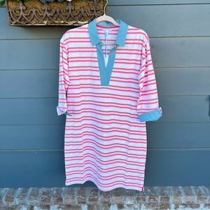 NEW Southern Tide Carolena Striped Shirt Dress Medium